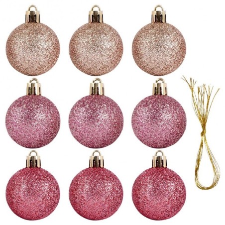 Jõulupuu ehted, roosad, purunemiskindlad, ... | FreshDesign.ee