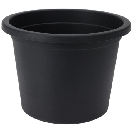 Plastikust aiapott, must, ümmargune, 20 cm | FreshDesign.ee