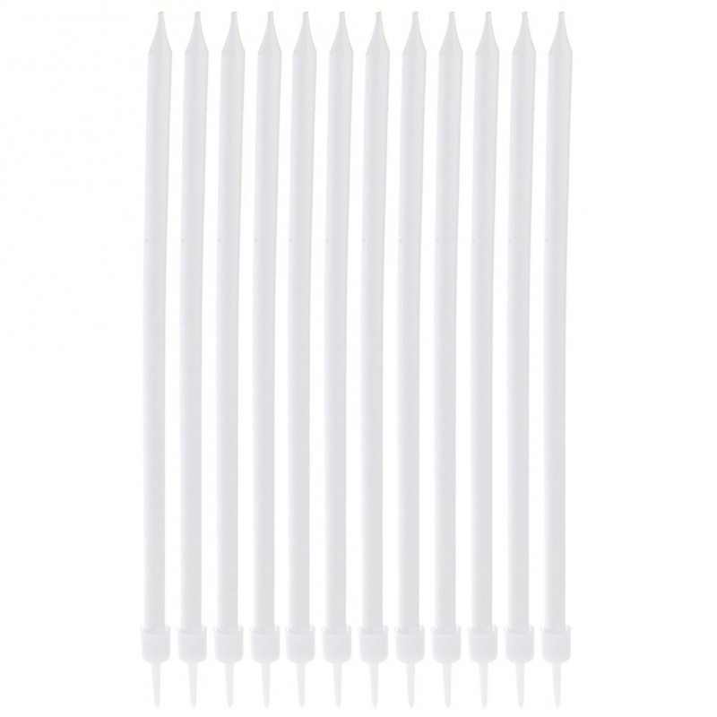 Tordiküünlad valged pikad 14,5 cm 12 tk. | FreshDesign.ee
