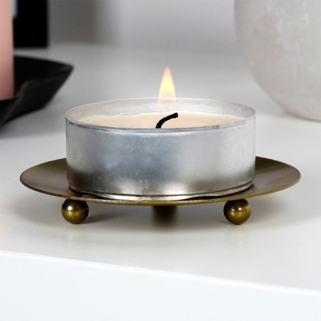 Küünlaalus, metall, kuld, 8,5 cm