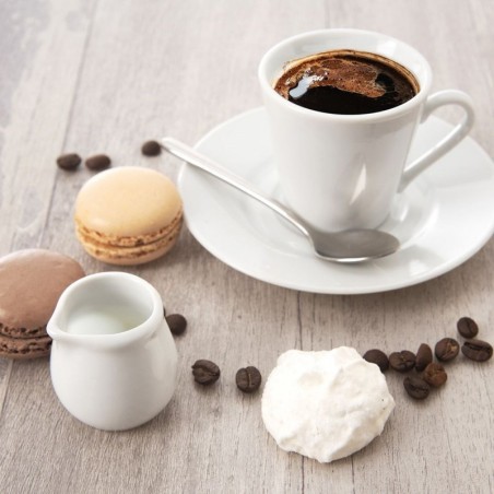 Valge portselanist piimakann MONA 4x4 cm, 20 ml