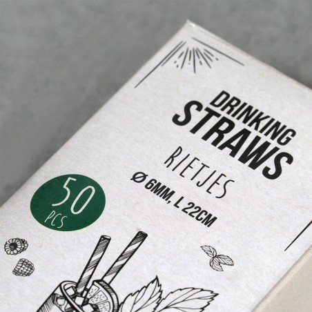 Joogikõrred must 22 cm 50 tk korduvkasutatavad | FreshDesign.ee