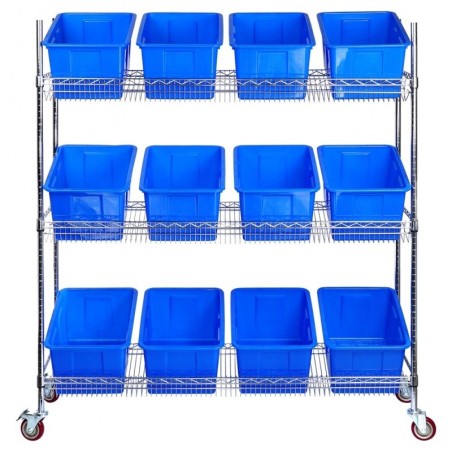 Ratastel laokäru 3-tasandiliste konteineritega | FreshDesign.ee