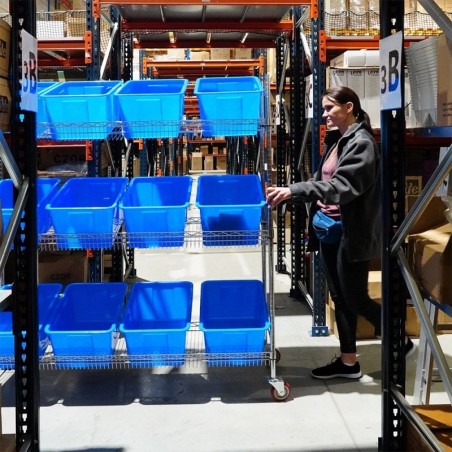 Ratastel laokäru 3-tasandiliste konteineritega | FreshDesign.ee