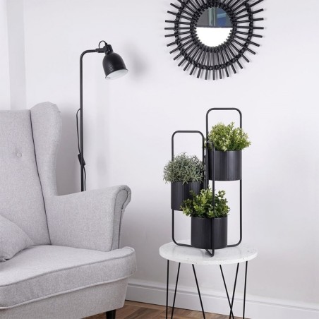 Lillepostament, must metall, 33x24x57 cm | FreshDesign.ee