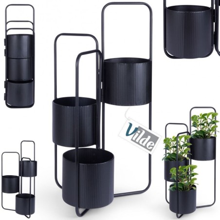 Lillepostament, must metall, 33x24x57 cm | FreshDesign.ee