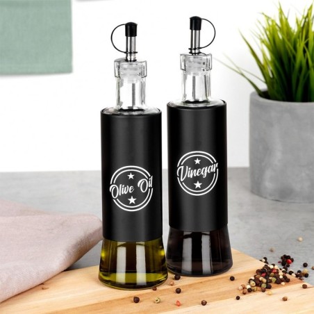 Õli- ja äädikapudel, must, 300 ml 2 tk | FreshDesign.ee