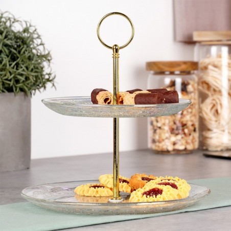 Serveerimisalus 2 tasandiga, klaas | FreshDesign.ee