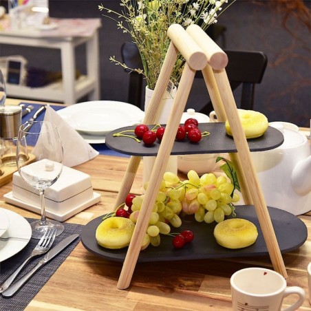 Serveerimisalus 2-kordne, kivi, 41x24x38.5 cm