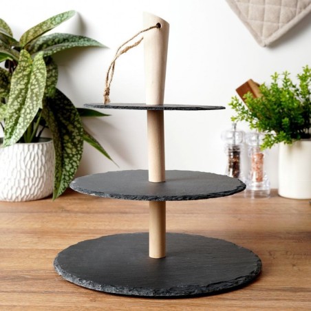 Serveerimisalus kivi ja puit, 3 korrust | FreshDesign.ee