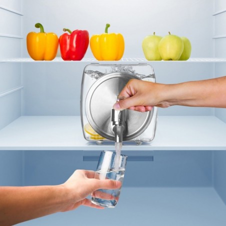 Kraaniga klaasist jooginõu 3.5 l külmkappi