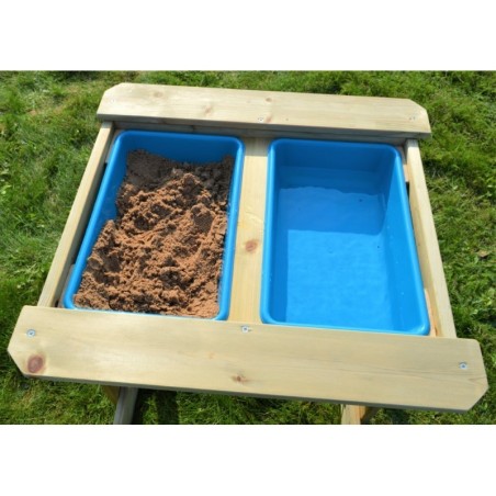 Laste mängulaud piknikulaud pinkide ja kastidega | FreshDesign.ee