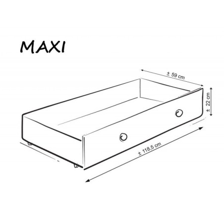 Sahtel MAXI beebivoodi alla 120x60 cm, valge | FreshDesign.ee