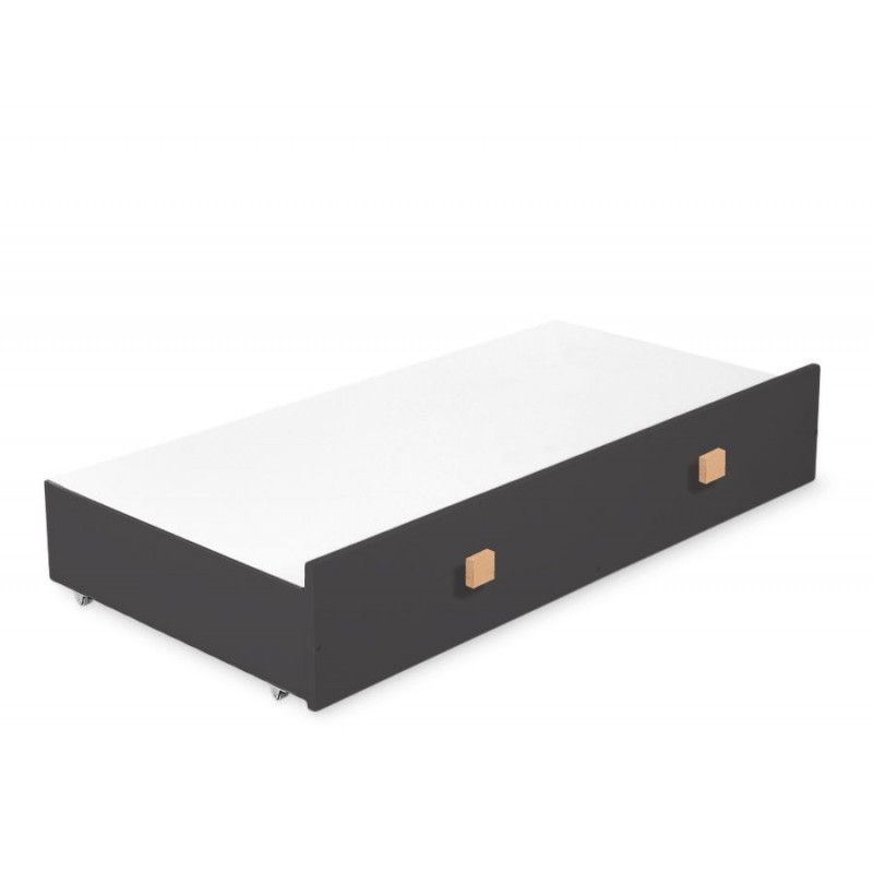 Sahtel MAXI beebivoodi alla 120x60 cm, tumehall | FreshDesign.ee