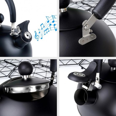 Vilega veekeetja, teras, must 2 liitrit | FreshDesign.ee