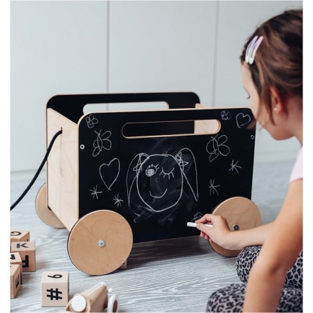 Ratastel mänguasjakast, must | FreshDesign.ee