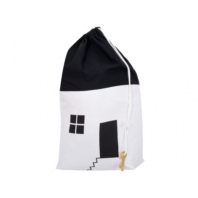 Puuvillane kott panipaik, valge/must | FreshDesign.ee