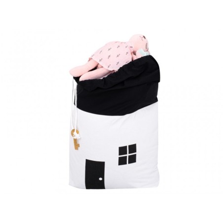 Puuvillane kott panipaik, valge/must | FreshDesign.ee