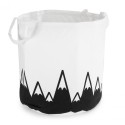 Mänguasjakorv valge, mustad mäed | FreshDesign.ee