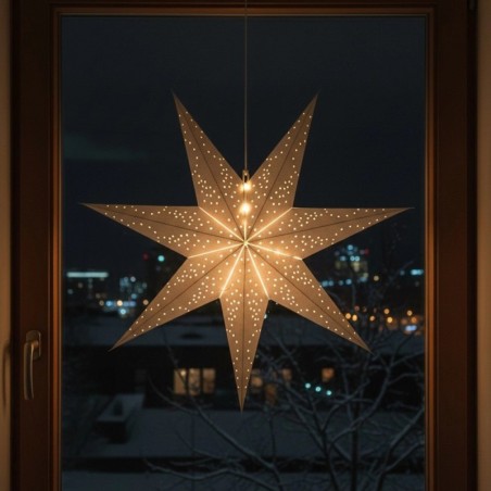 Dekoratiivne ažuurne pabertäht, hall, 75 cm | FreshDesign.ee