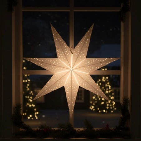 Dekoratiivne ažuurne pabertäht, hõbedane, 60 cm | FreshDesign.ee