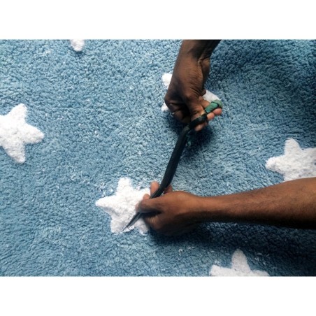 Pestav vaip Blue Stars White 120 x 160 cm