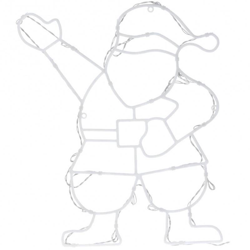 Aknakaunistus Jõuluvana 24 LED 34x42 cm | FreshDesign.ee