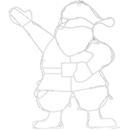 Aknakaunistus Jõuluvana 24 LED 34x42 cm | FreshDesign.ee