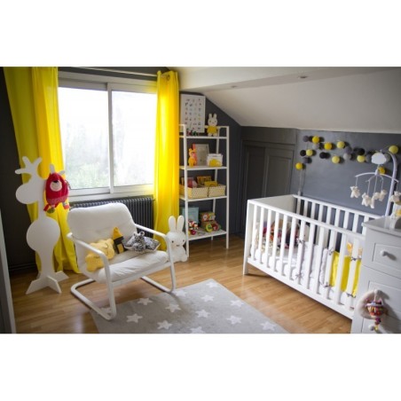 Pestav vaip Grey Stars White 120 x 160 cm