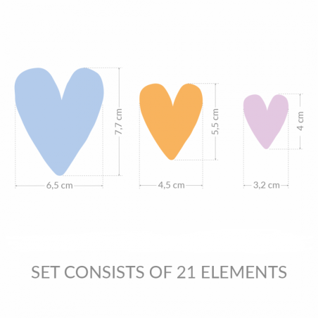 Seinakleebised Südamed, 21 tk | FreshDesign.ee