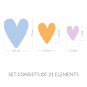 Seinakleebised Südamed, 21 tk | FreshDesign.ee