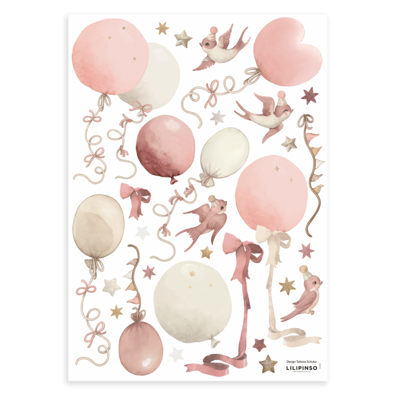 Seinakleebised SELENE A3, õhupallid ja tuu... | FreshDesign.ee