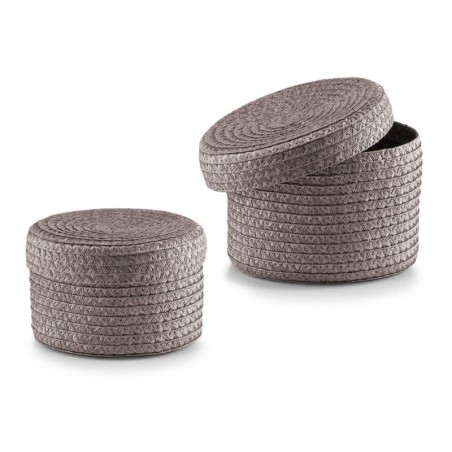 Korvide komplekt kaantega, ümar, 2tk, hall | FreshDesign.ee