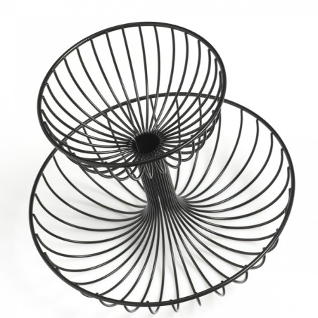 Kahe korrusega puuviljakorv, must | FreshDesign.ee