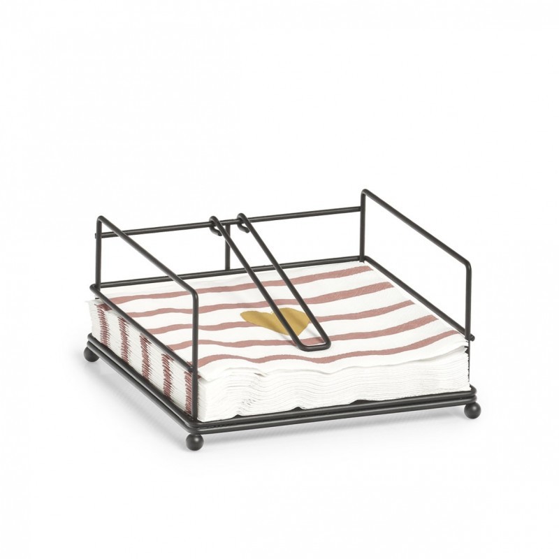 Salvrätikute hoidja, must, metall | FreshDesign.ee