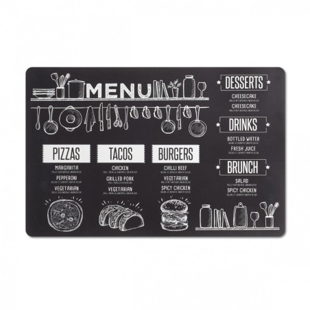 Lauamatt "Menu", must | FreshDesign.ee