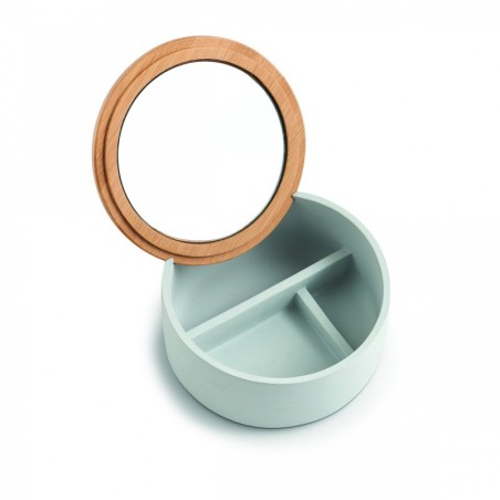 Kosmeetika-/ehtekarp peegliga, hall