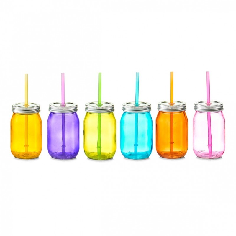 Joogipurk kõrrega, värviline, 450 ml. | FreshDesign.ee