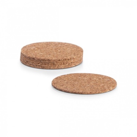 Klaasialuste komplekt kork, 6 tk