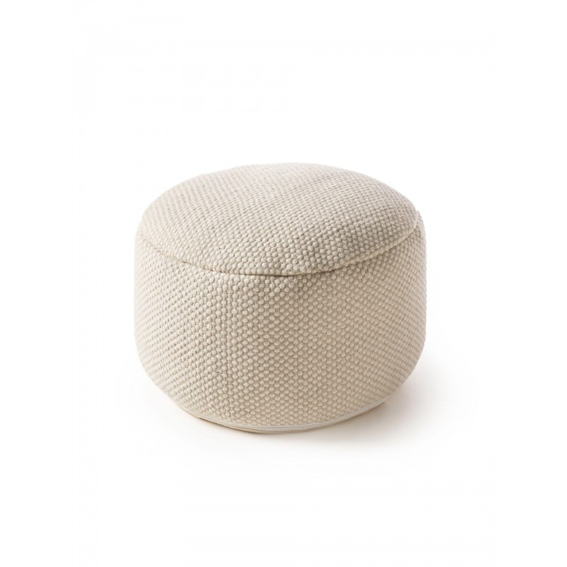 käsitöö villa Pouf Rocco Valge 55x55x30 cm | FreshDesign.ee
