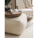 käsitöö villa Pouf Rocco Valge 55x55x30 cm | FreshDesign.ee