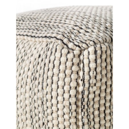 käsitöö villa Pouf Rocco beež/must 55x55x30 cm | FreshDesign.ee