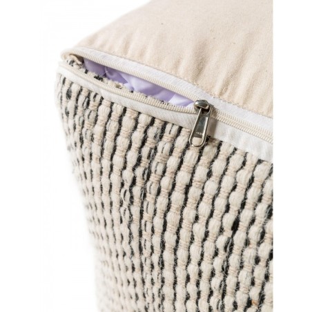 käsitöö villa Pouf Rocco beež/must 55x55x30 cm | FreshDesign.ee