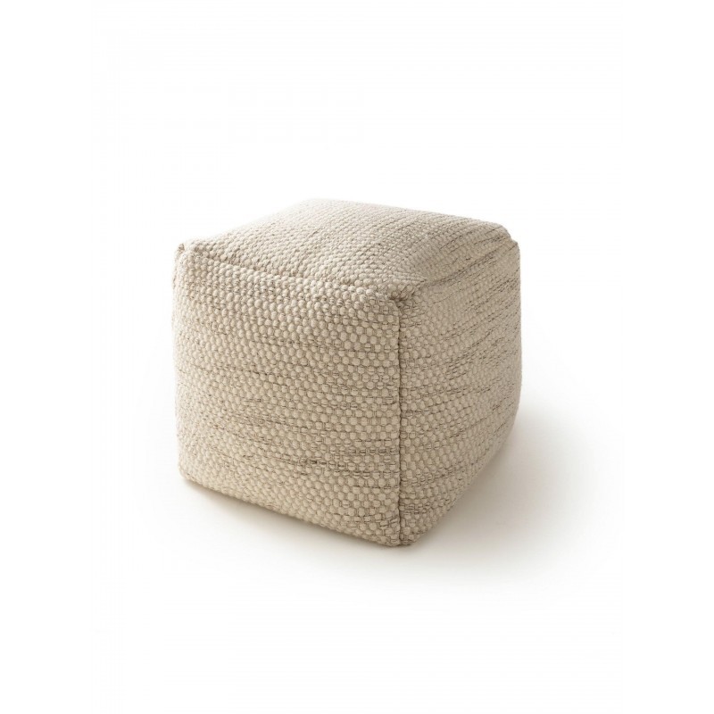 käsitöö villa Pouf Rocco kreem 45x45x45 cm | FreshDesign.ee