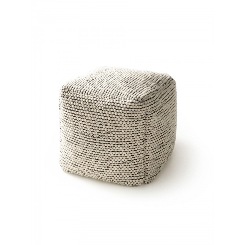 käsitöö villa Pouf Rocco beež/must 45x45x45 cm | FreshDesign.ee