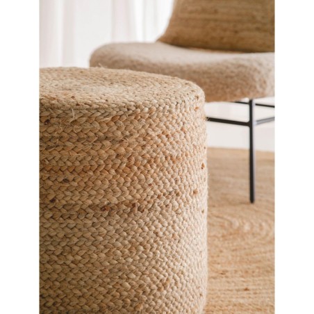 käsitöö Jute Pouf Jutta helepruun 40x40x40 cm | FreshDesign.ee