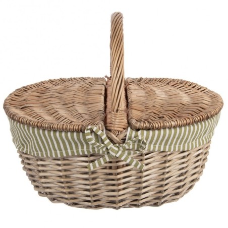 Kinnine punutud piknikukorv 42x32x35 cm | FreshDesign.ee