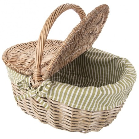 Kinnine punutud piknikukorv 42x32x35 cm | FreshDesign.ee