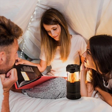 Must pikendatav matkalamp