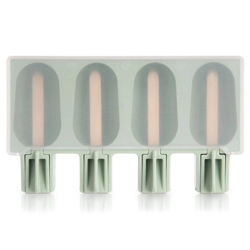 Rohelise kaanega silikoonist jäätisevorm | FreshDesign.ee